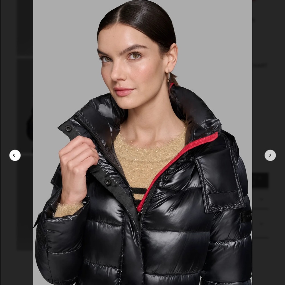 Karl Lagerfeld Black Puffer Jacket - Picture 2 of 8